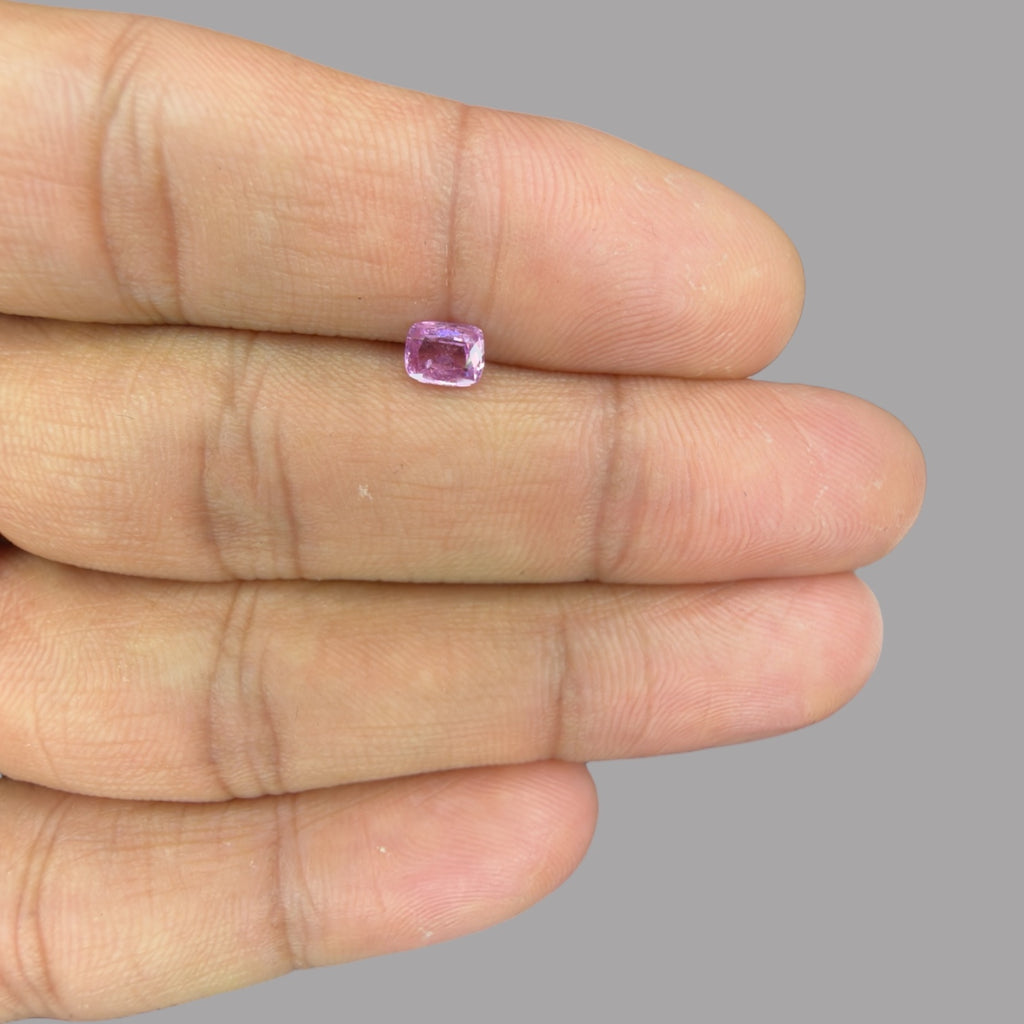 Cushion Cut Shape in Pink Sapphire Gemstone 0.57 Carats & 5.5 x 4.3 mm Size