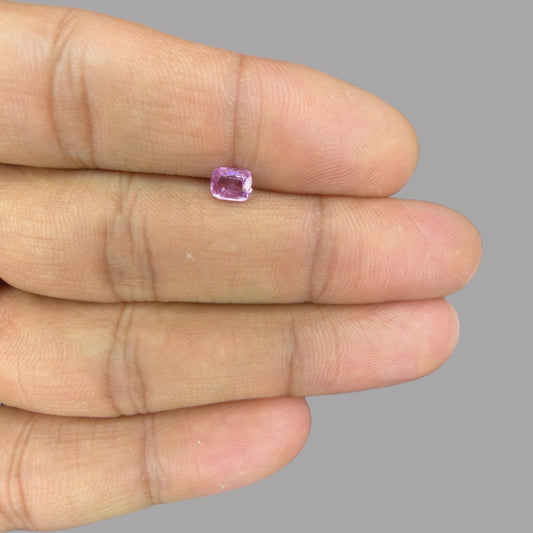 Cushion Cut Shape in Pink Sapphire Gemstone 0.57 Carats & 5.5 x 4.3 mm Size