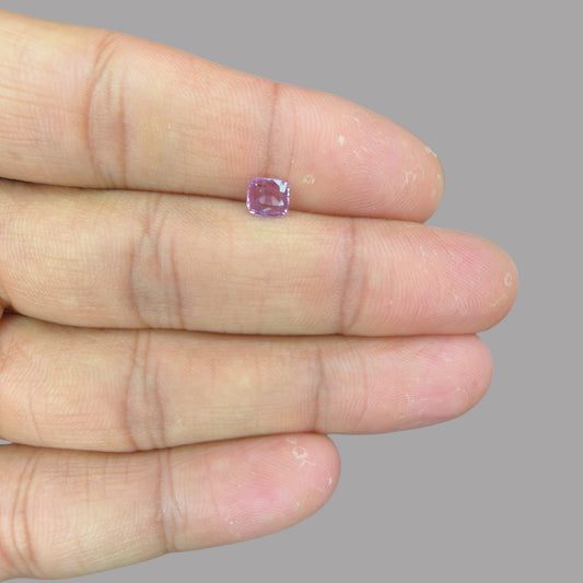 Cushion Cut Shape in Purple Sapphire Gemstone 0.62 Carats & 5.5 x 4.8 mm Size