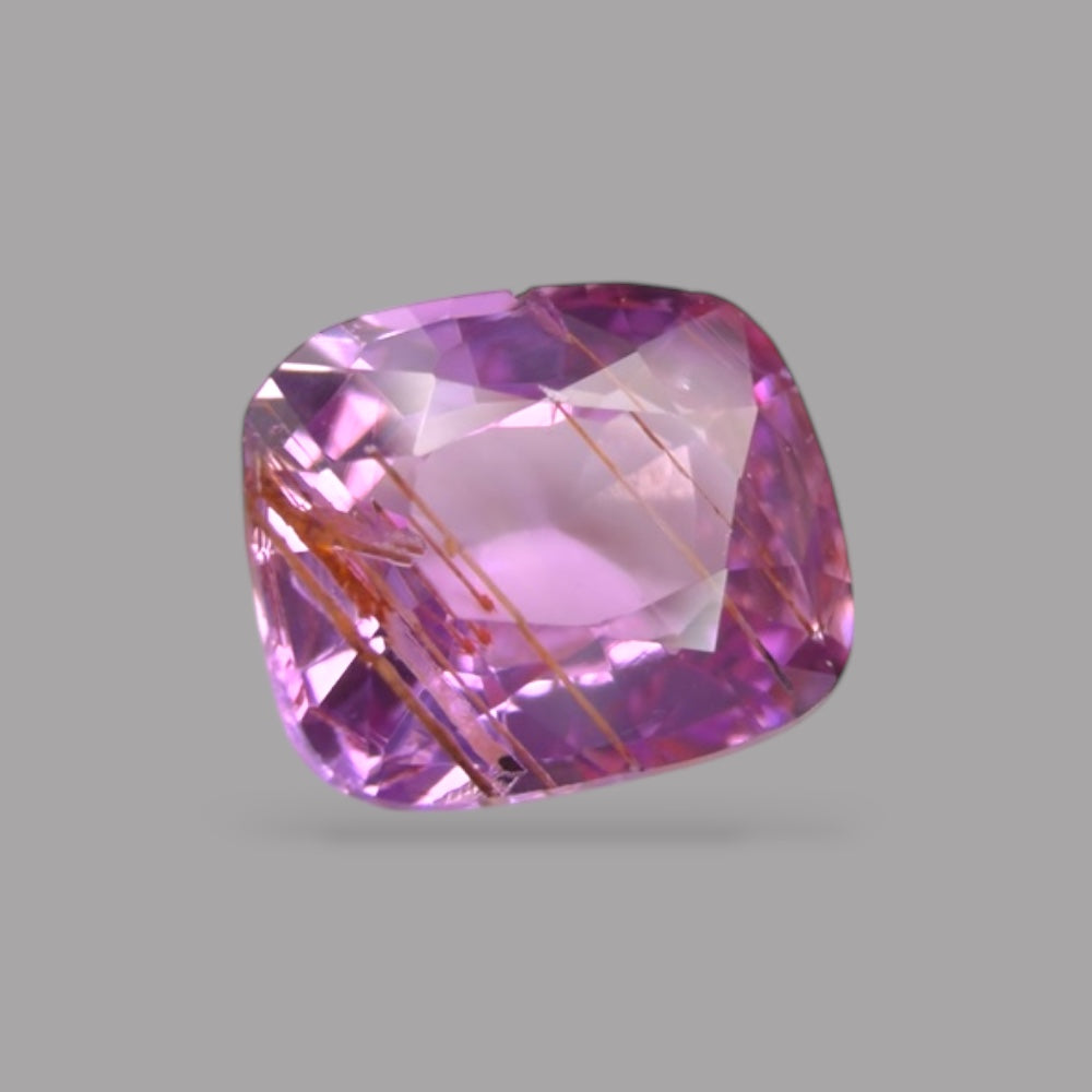 Cushion Cut Shape in Pink Sapphire Gemstone 0.65 Carats & 5.4 x 4.6 mm Size