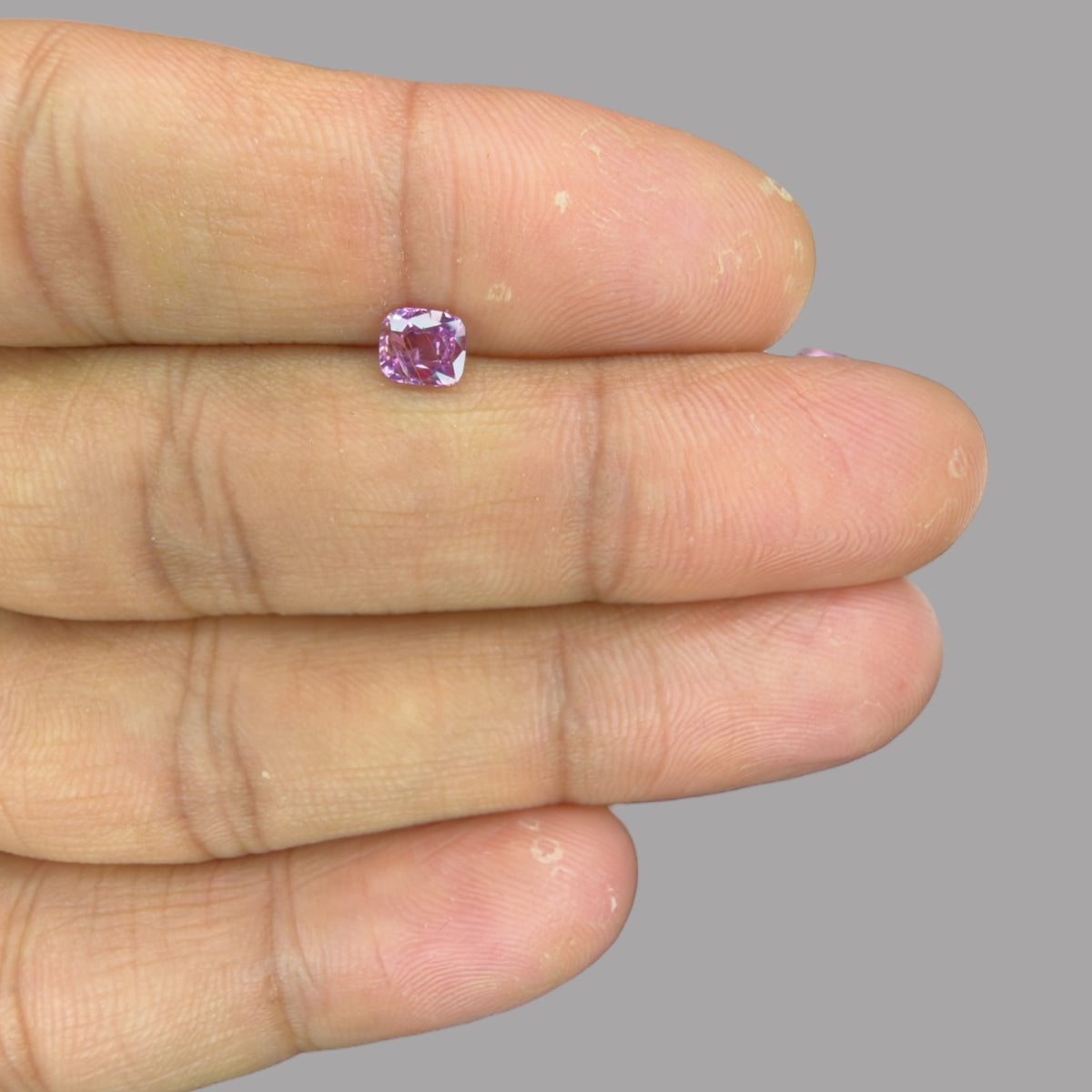 Cushion Cut Shape in Pink Sapphire Gemstone 0.65 Carats & 5.4 x 4.6 mm Size