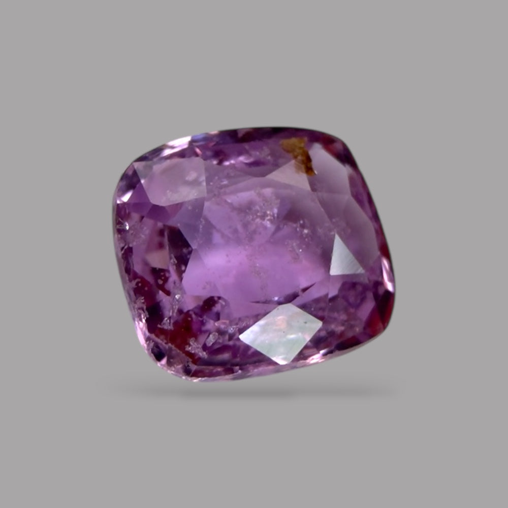 Cushion Cut Shape in Purple Sapphire Gemstone 0.69 Carats & 5.5 x 5.1 mm Size