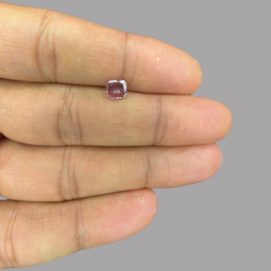 Cushion Cut Shape in Pink Sapphire Gemstone 0.71 Carats & 5.9 x 5.3 mm Size