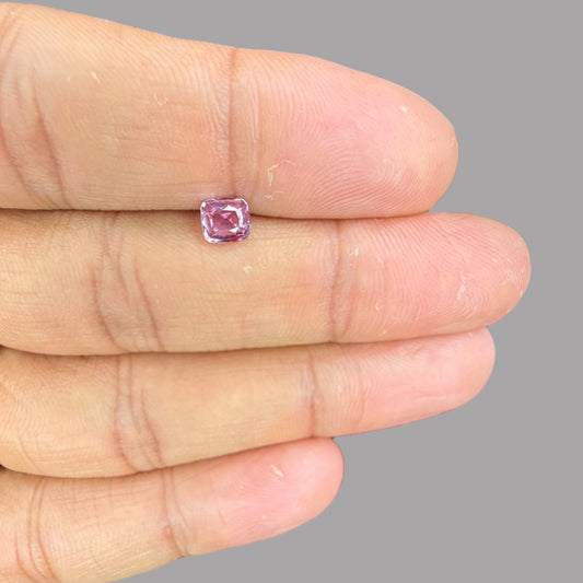 Cushion Cut Shape in Pink Sapphire Gemstone 0.73 Carats & 5.4 x 4.8 mm Size