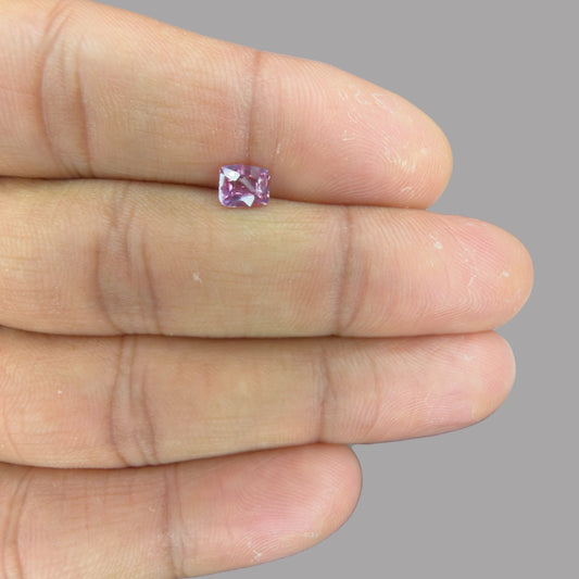 Cushion Cut Shape in Pink Sapphire Gemstone 0.77 Carats & 5.8 x 4.7 mm Size