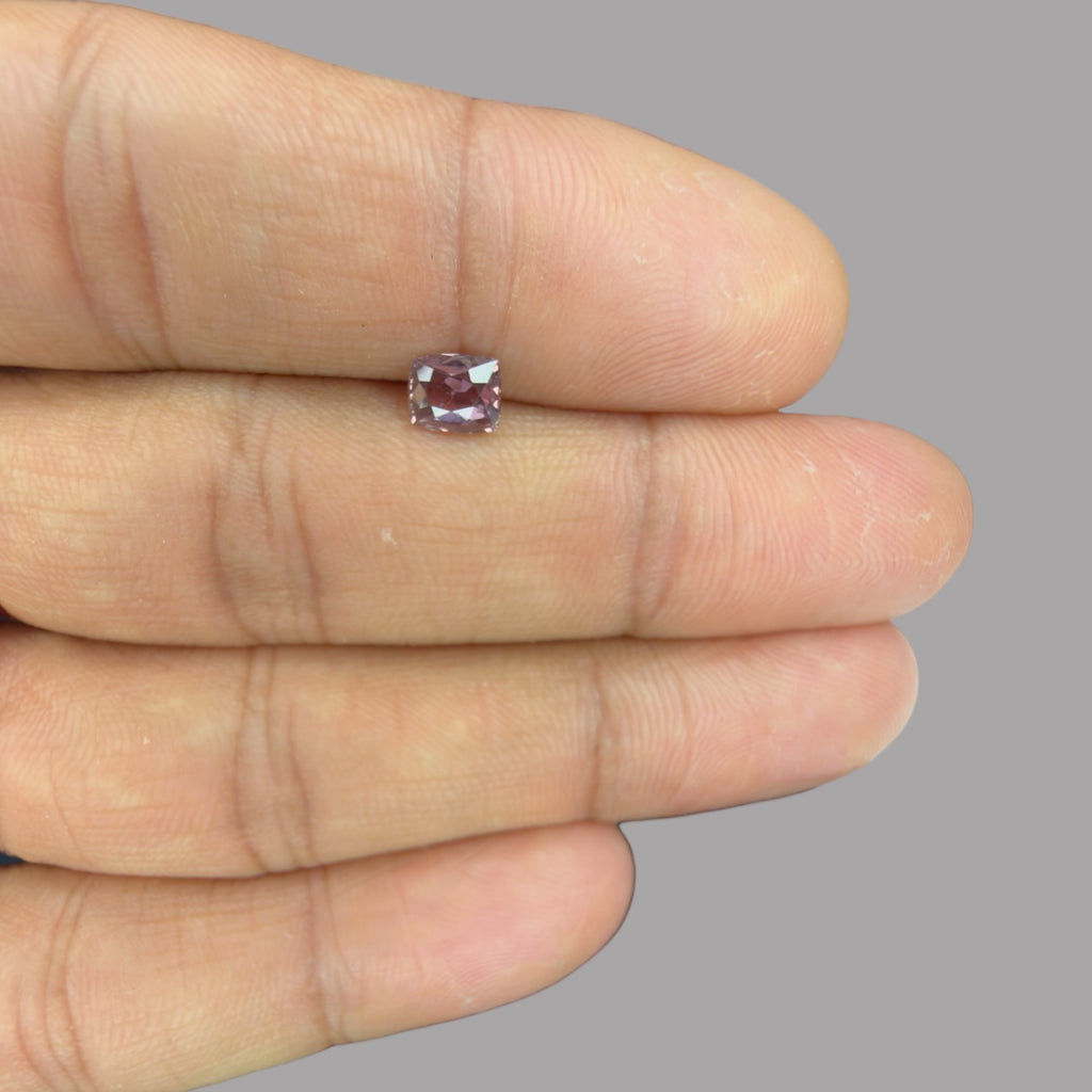 Cushion Cut Shape in Pink Sapphire Gemstone 0.79 Carats & 6 x 4.7 mm Size