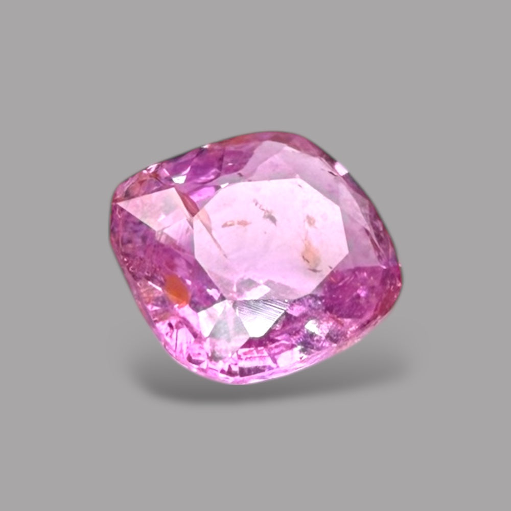 Cushion Cut Shape in Pink Sapphire Gemstone 0.84 Carats & 5.8 x 5 mm Size