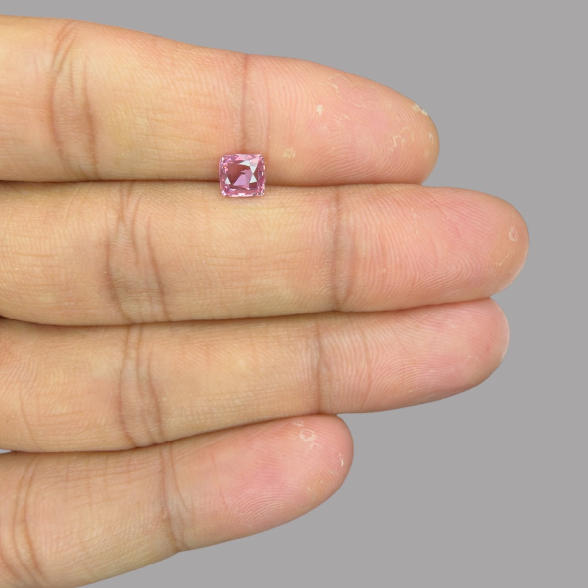 Cushion Cut Shape in Pink Sapphire Gemstone 0.86 Carats & 5.6 x 5.1 mm Size