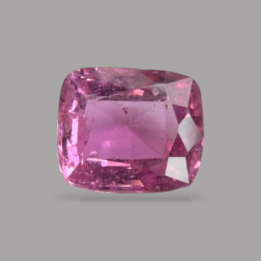 Cushion Cut Shape in Pink Sapphire Gemstone 0.86 Carats & 5.9 x 5.1 mm Size