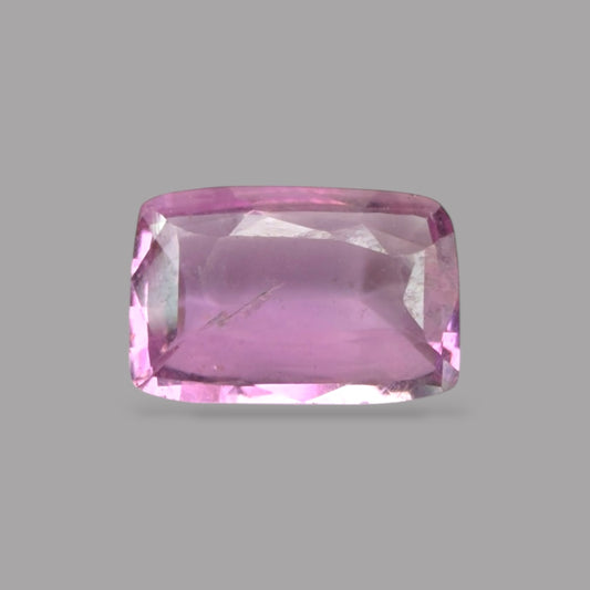 Cushion Cut Shape in Pink Sapphire Gemstone 0.99 Carats & 8 x 5.3 mm Size