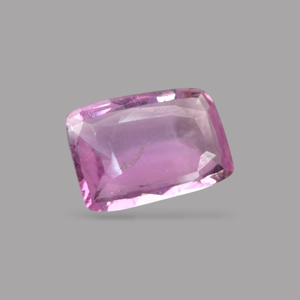 Cushion Cut Shape in Pink Sapphire Gemstone 0.99 Carats & 8 x 5.3 mm Size