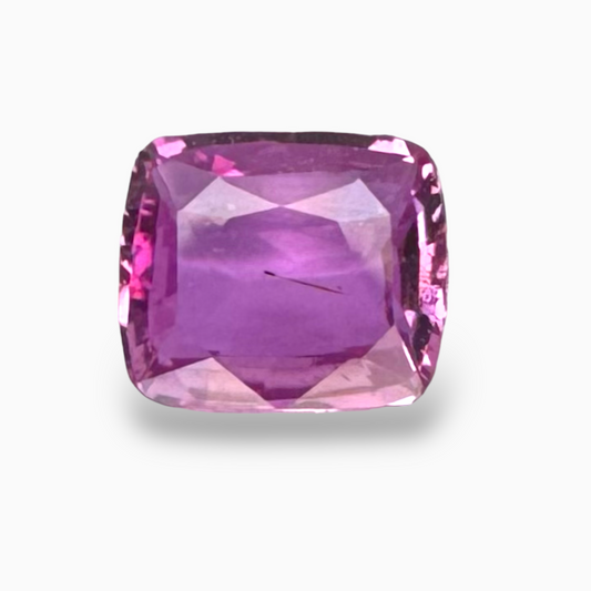 Cushion Cut Pink Sapphire 1.53 Carats, 6.8 mm