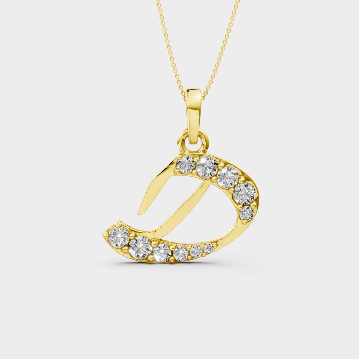 Letter D Pendant Necklace