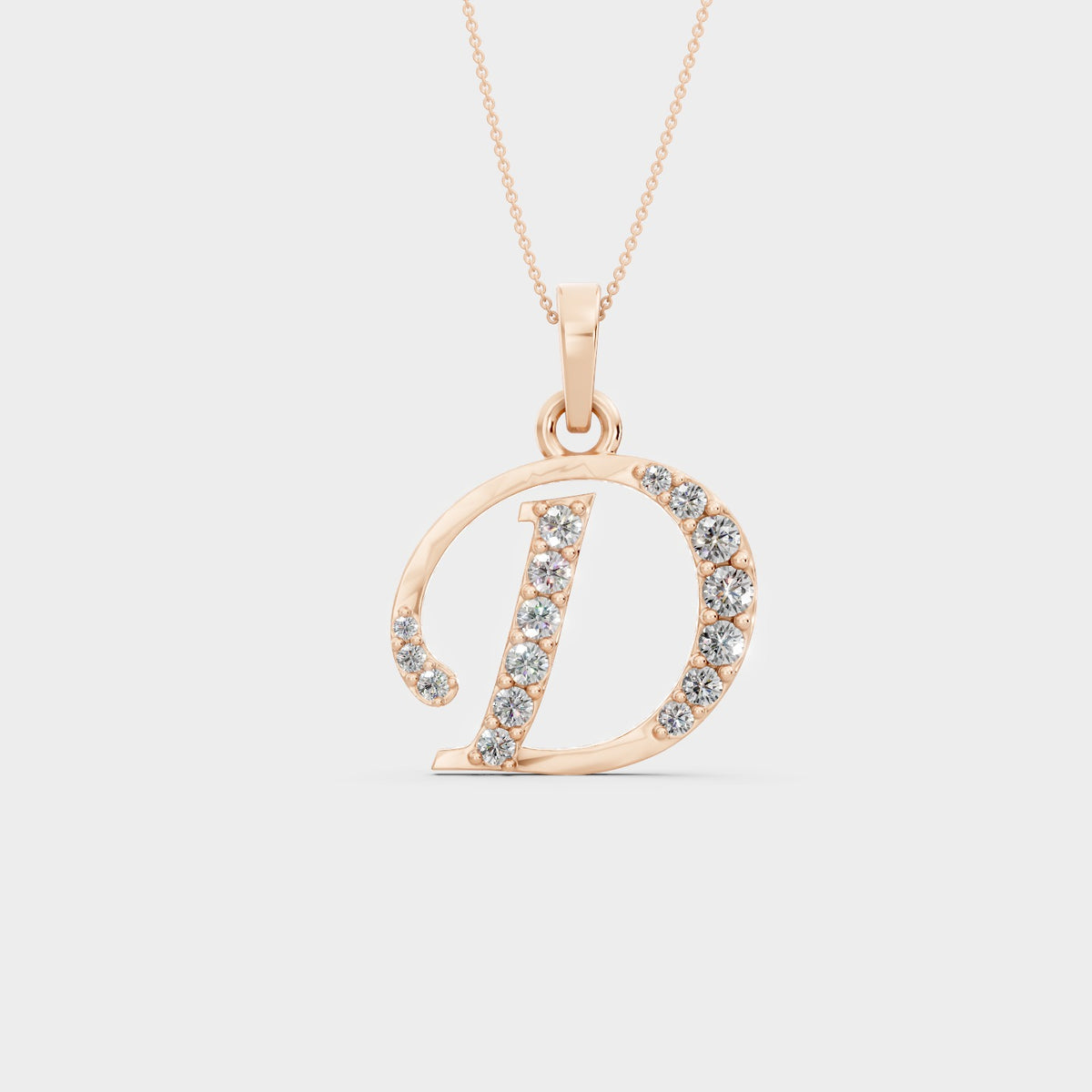 Gold D Necklace