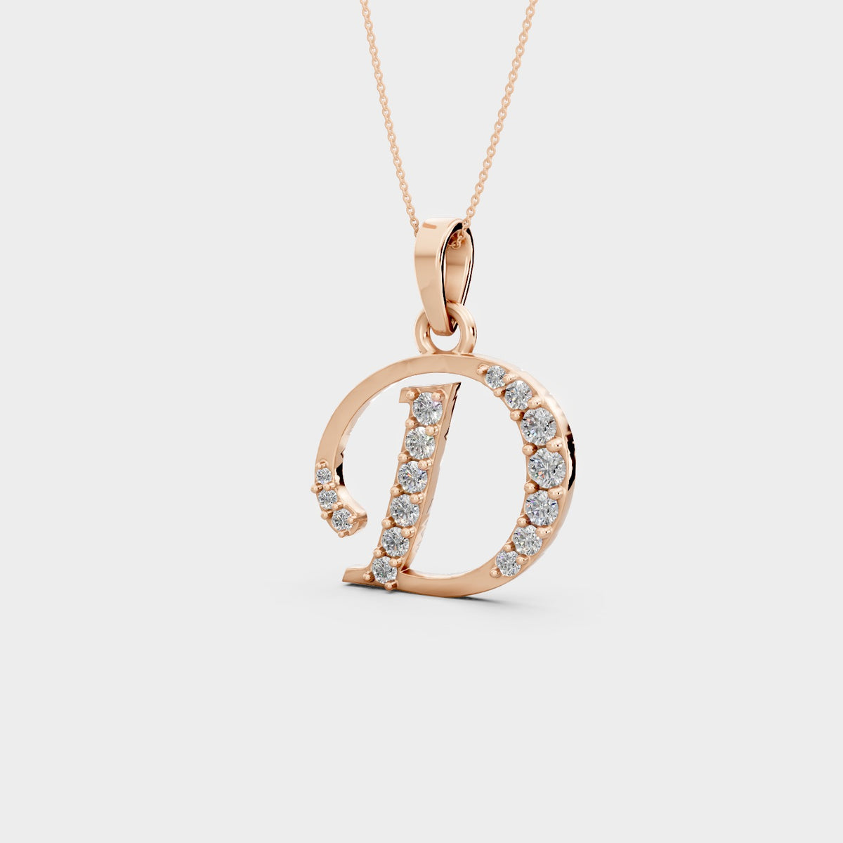 Gold D Necklace