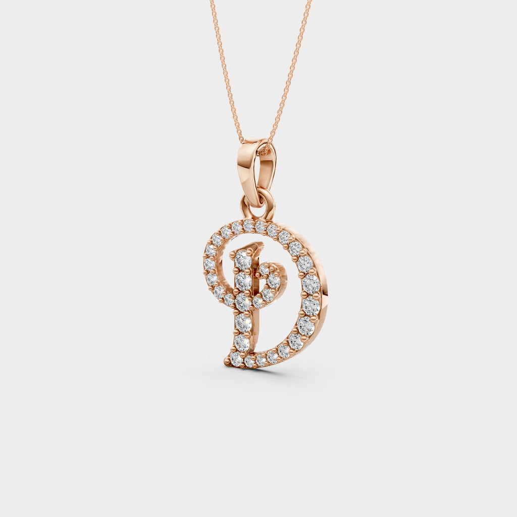 Letter D Gold Pendant