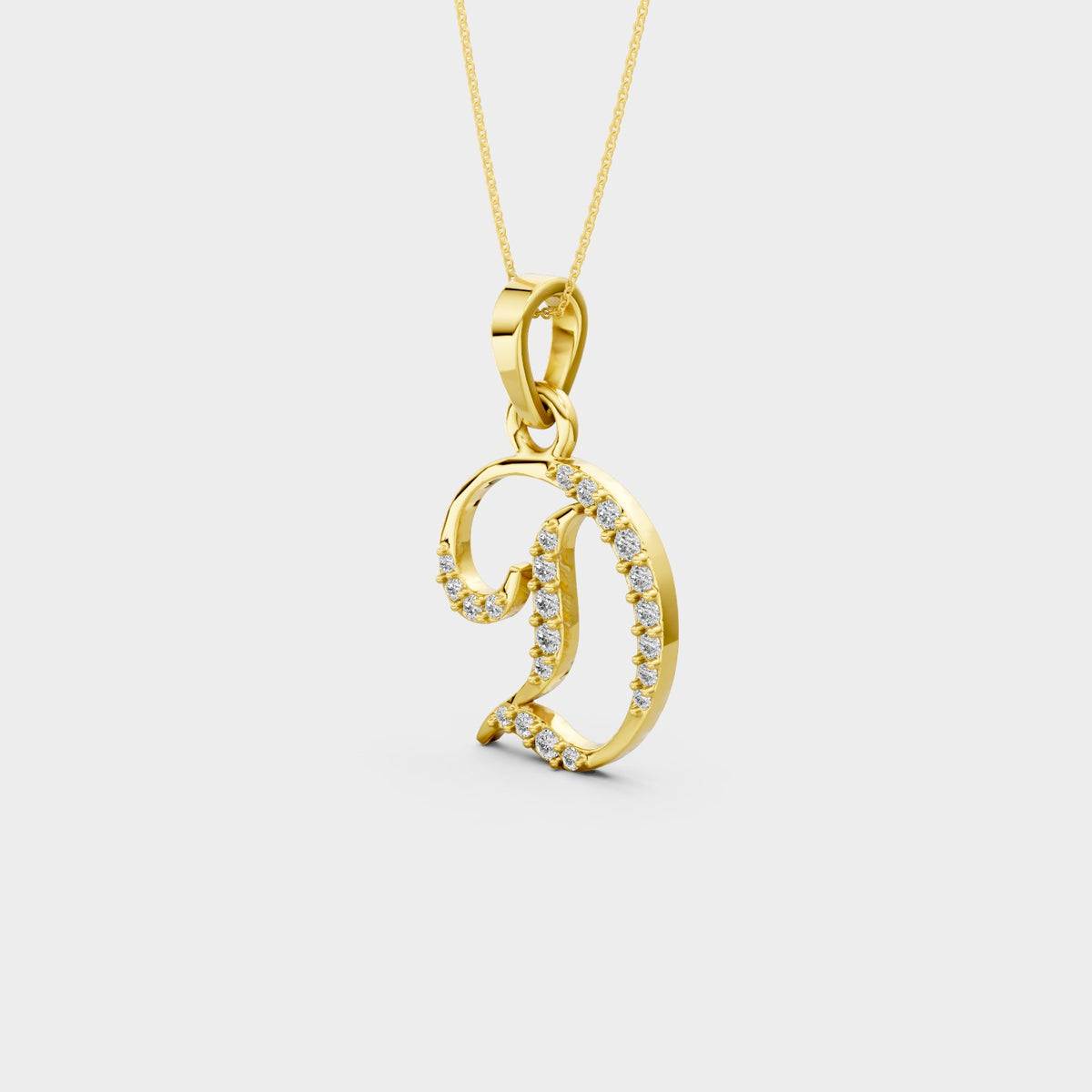Initial D Pendant Necklace