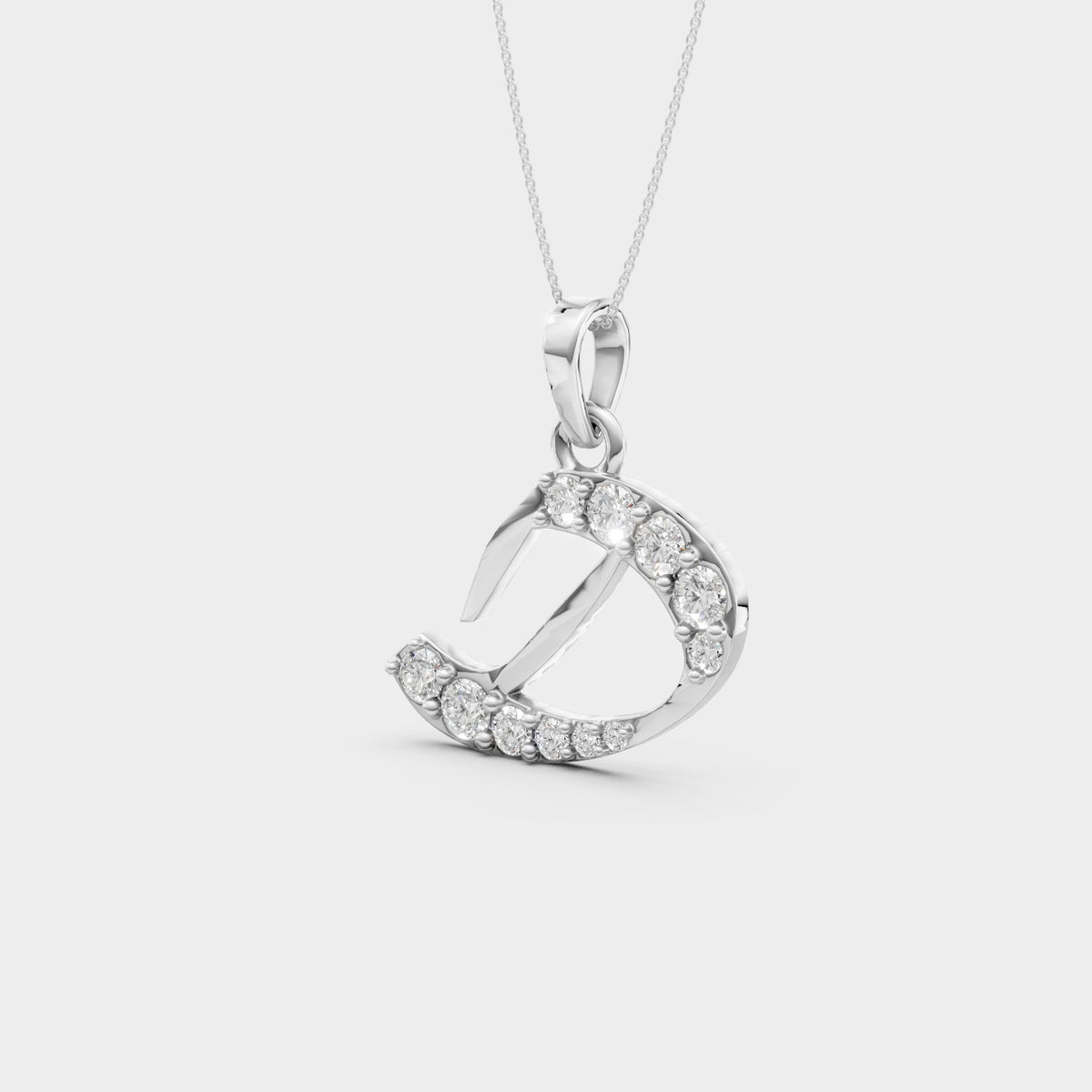 Letter D Pendant Necklace