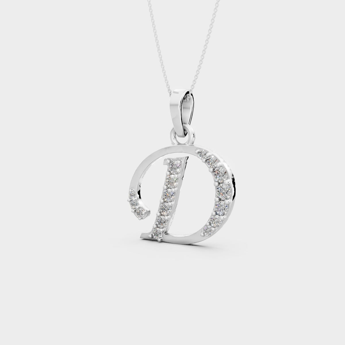Gold D Necklace