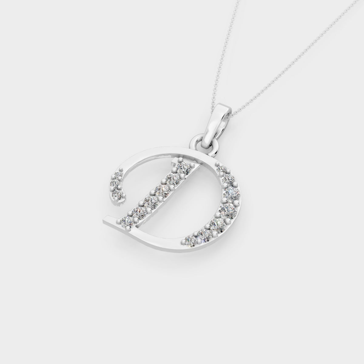 Gold D Necklace
