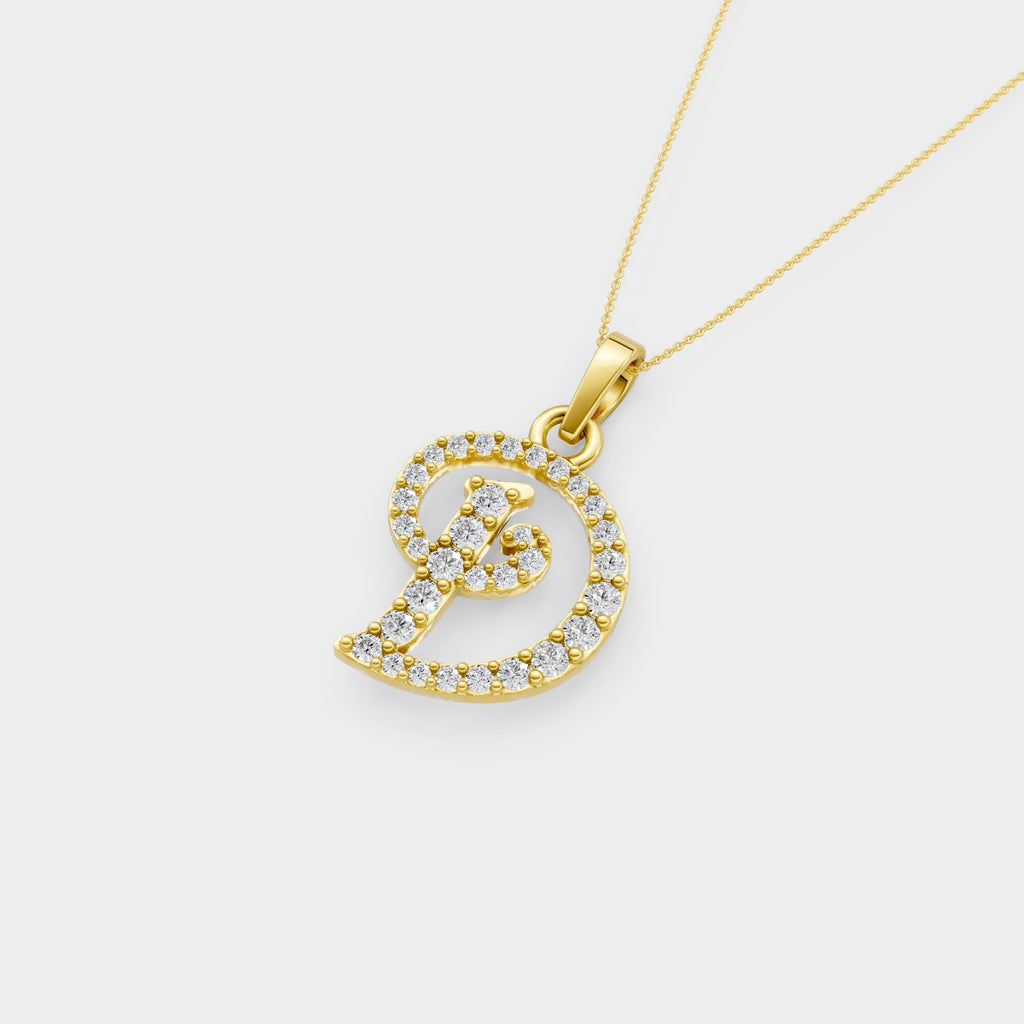 Letter D Gold Pendant