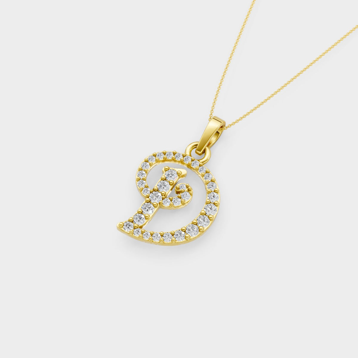 Letter D Gold Pendant