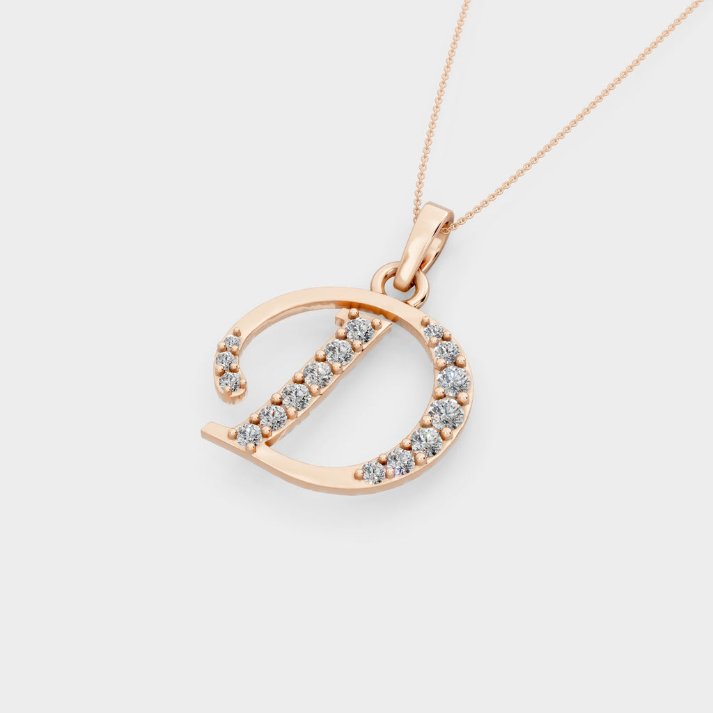 Gold D Necklace