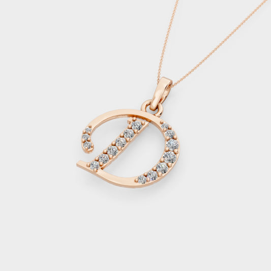 Gold D Necklace