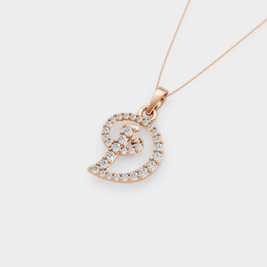 Letter D Gold Pendant
