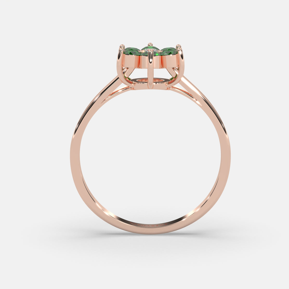 Daniyah Emerald Ring 18k Rose Gold