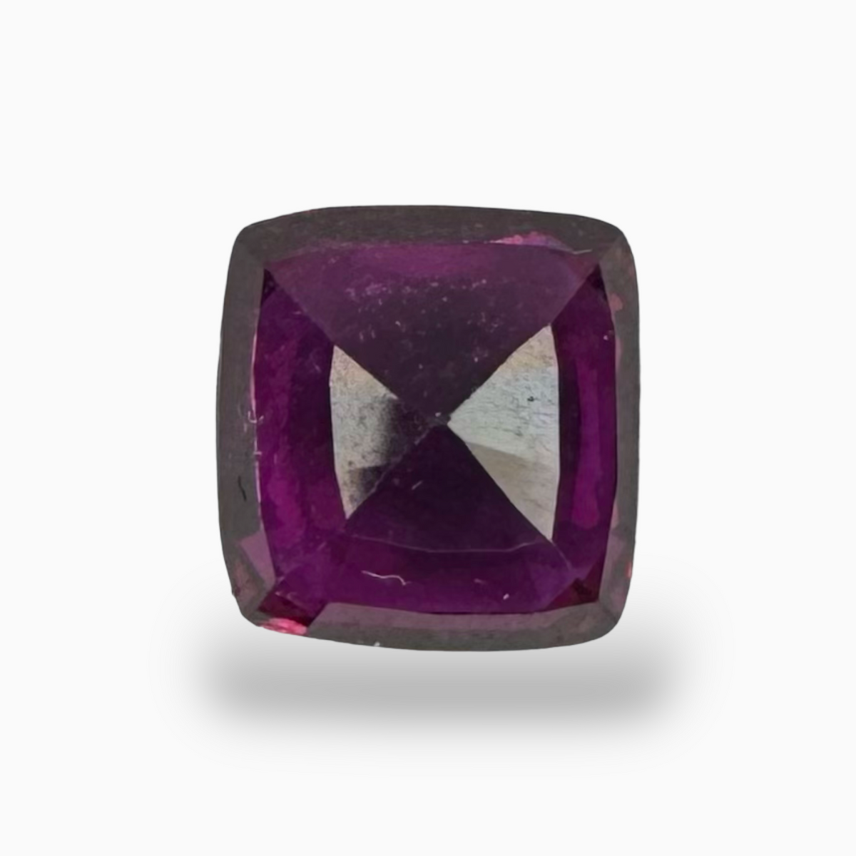 Dark Pink Sapphire Stone Cushion Cut 1.55 Carats 6.5 × 6.2 mm