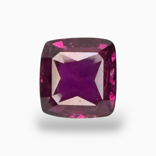 Dark Pink Sapphire Stone Cushion Cut 1.55 Carats 6.5 × 6.2 mm