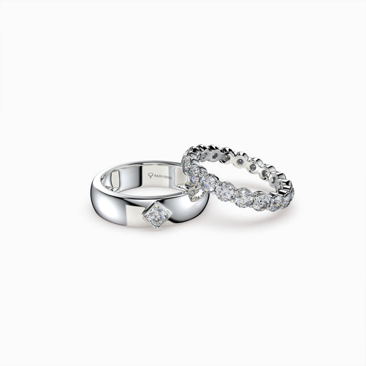 Diamond Engagement Rings for Couple - Amara