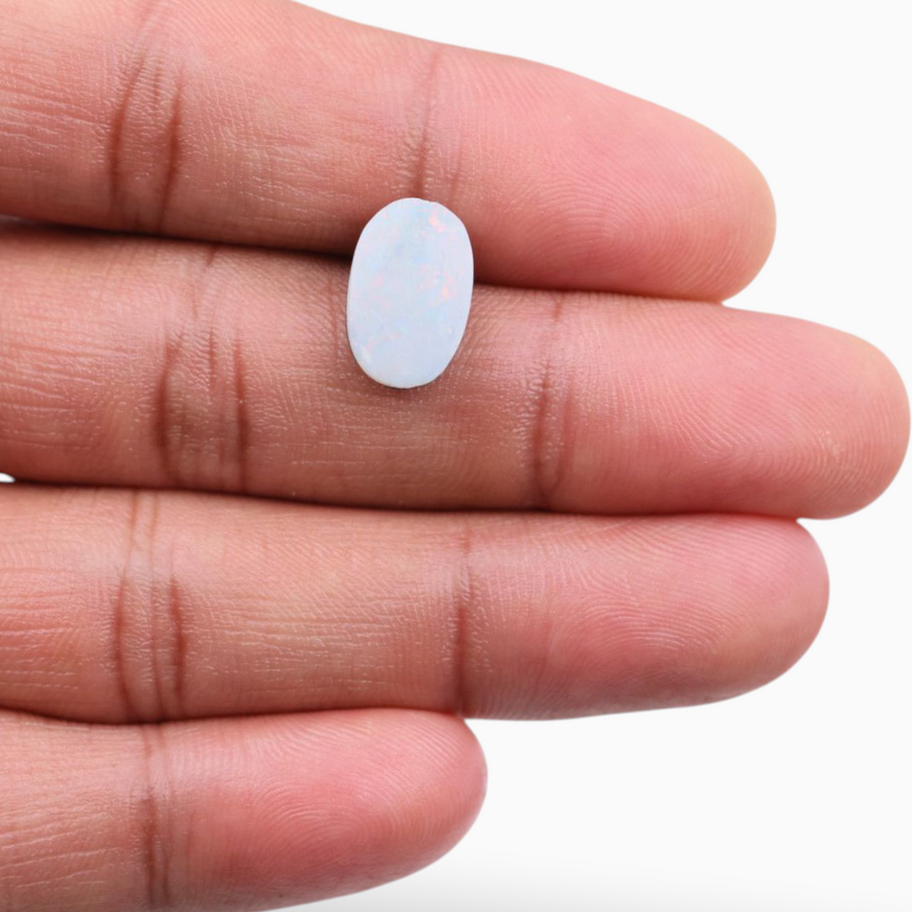 Buy Now Opal Doublet Gemstone 4.44 Carats Oval Cabochon Shape Size 16x7.2mm