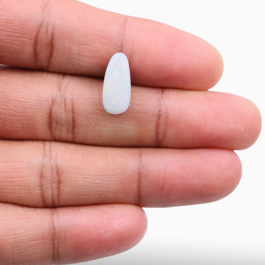 Buy Now Natural Opal Doublet Gemstone 7.52 Carats Oval Cabochon Shape Size 21.5x9.4mm