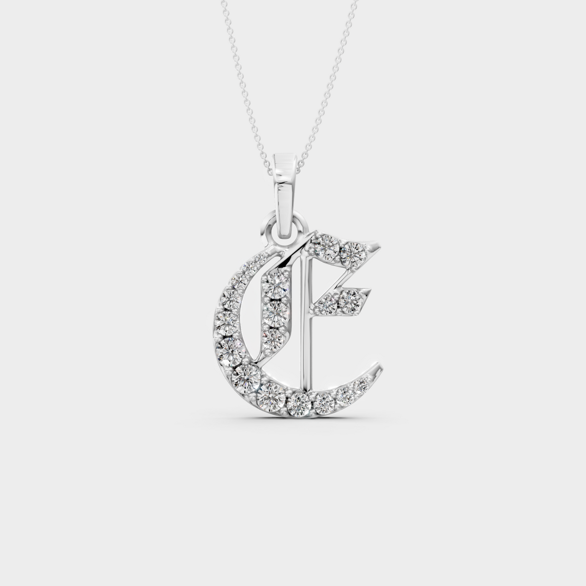 Gold E Necklace