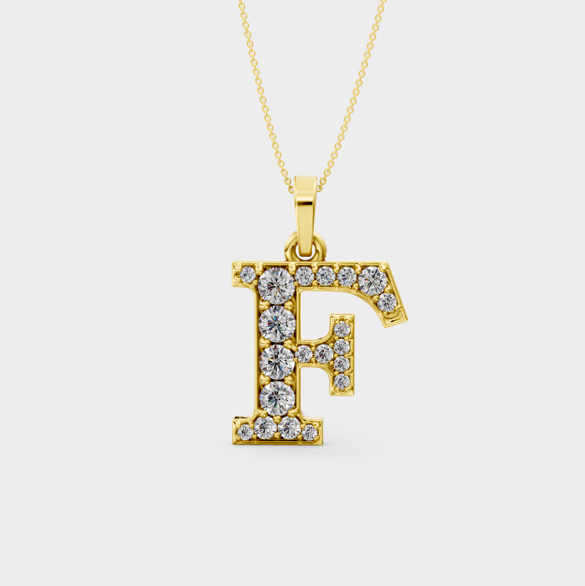 F Initial Pendant Necklace - Maelynn
