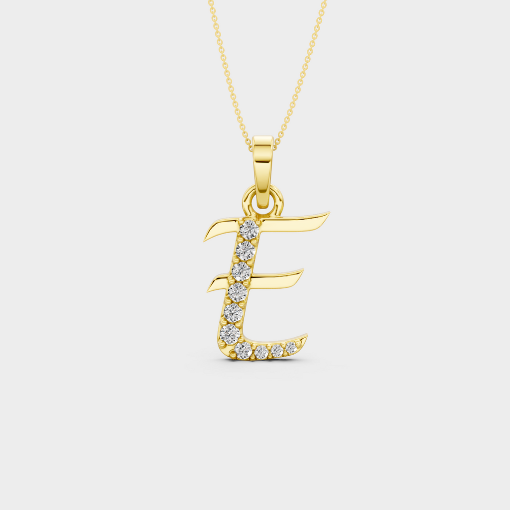 Gold Letter E Necklace