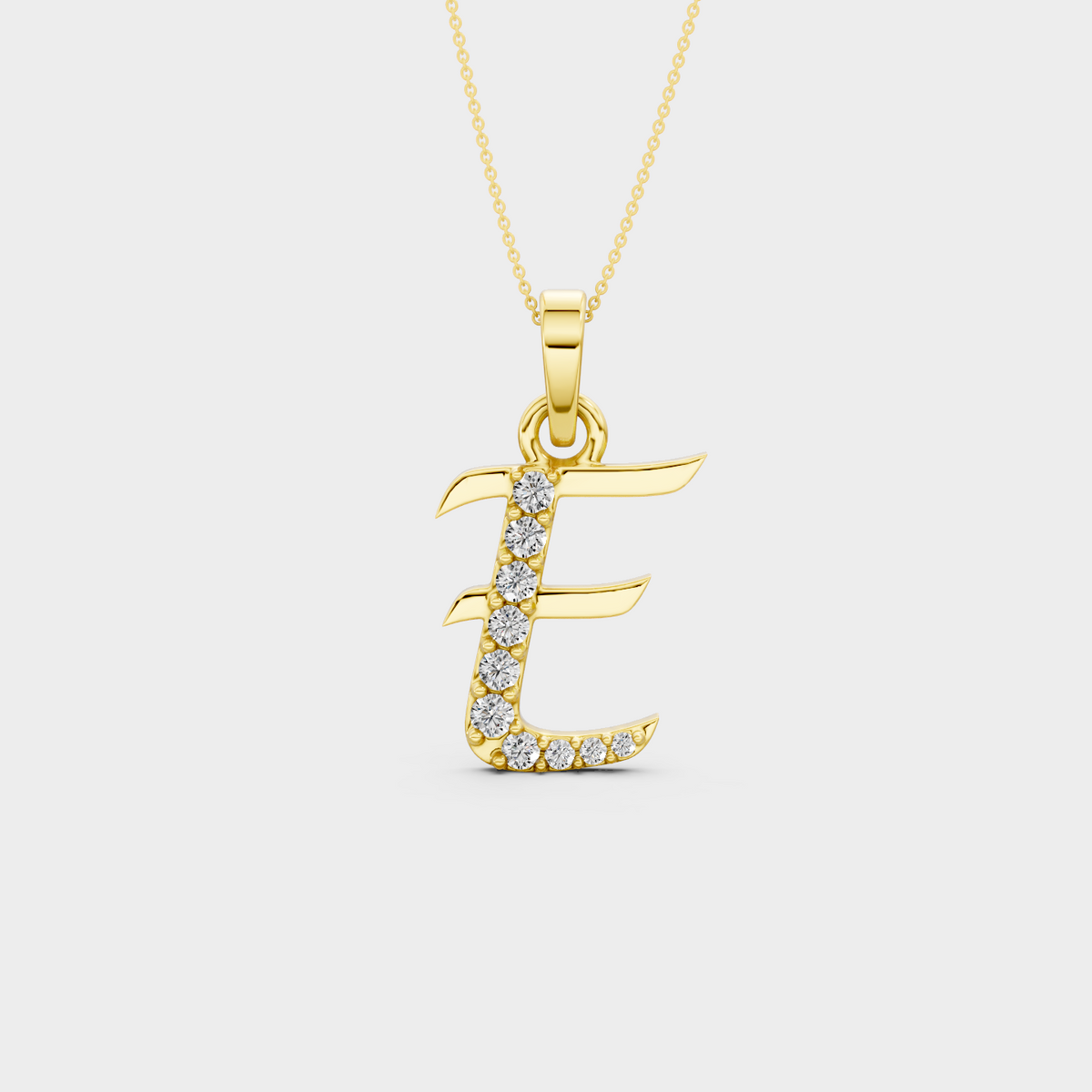 Gold Letter E Necklace