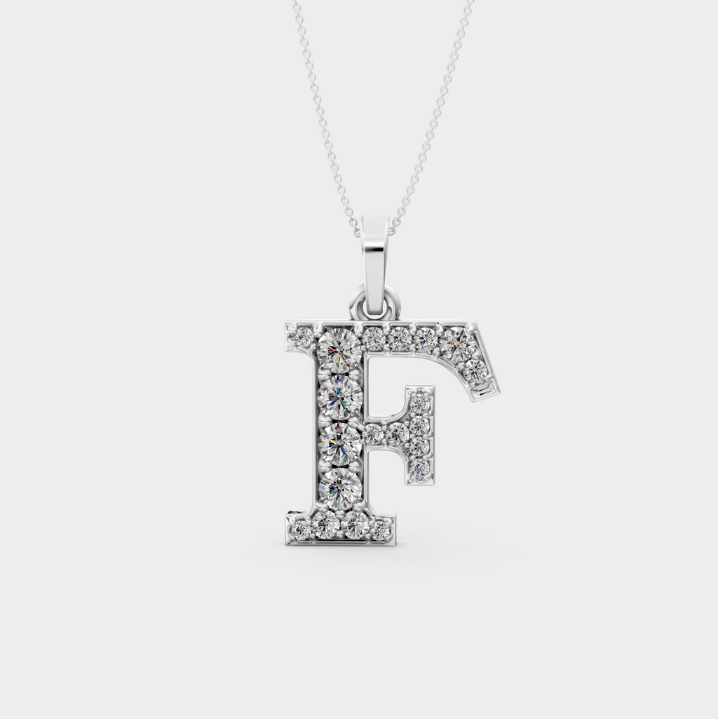 F Initial Pendant Necklace - Maelynn