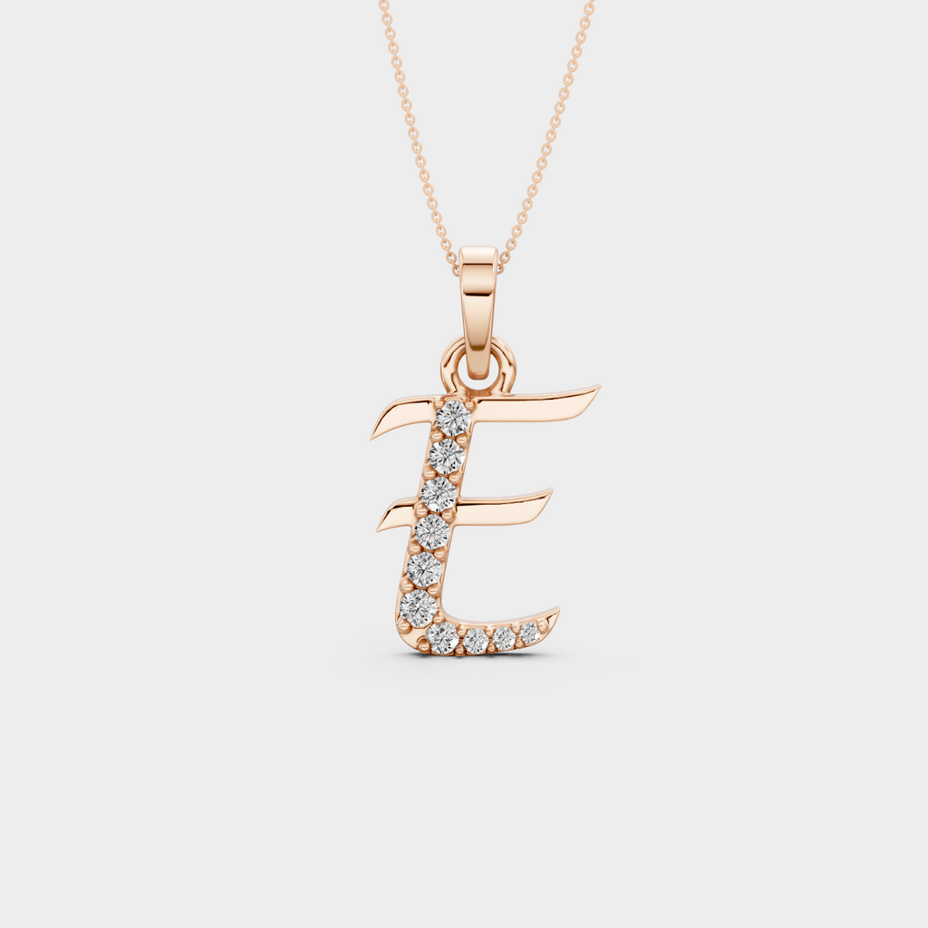 Gold Letter E Necklace