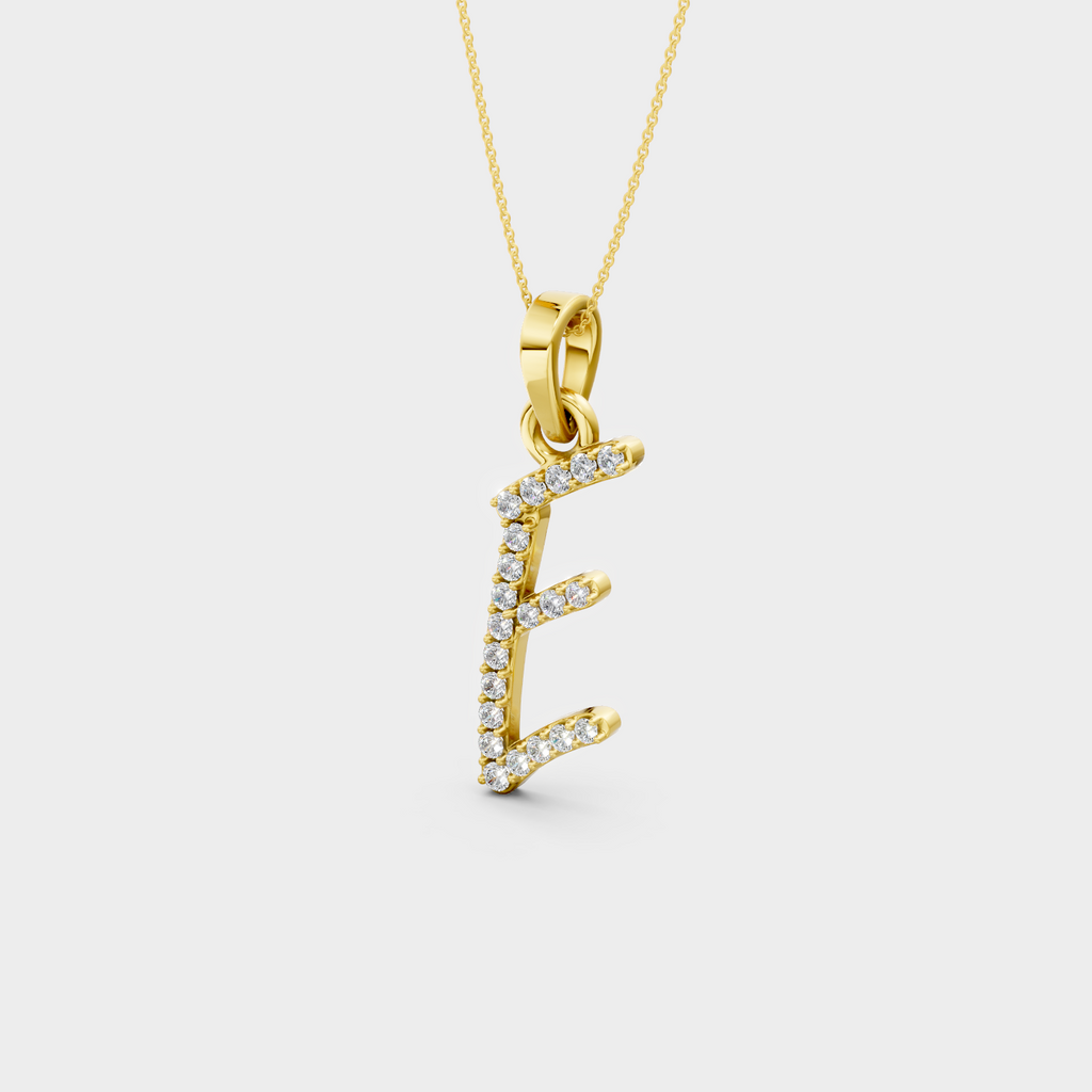 E Gold Pendant