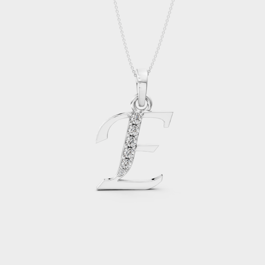 Letter E Pendant Necklace