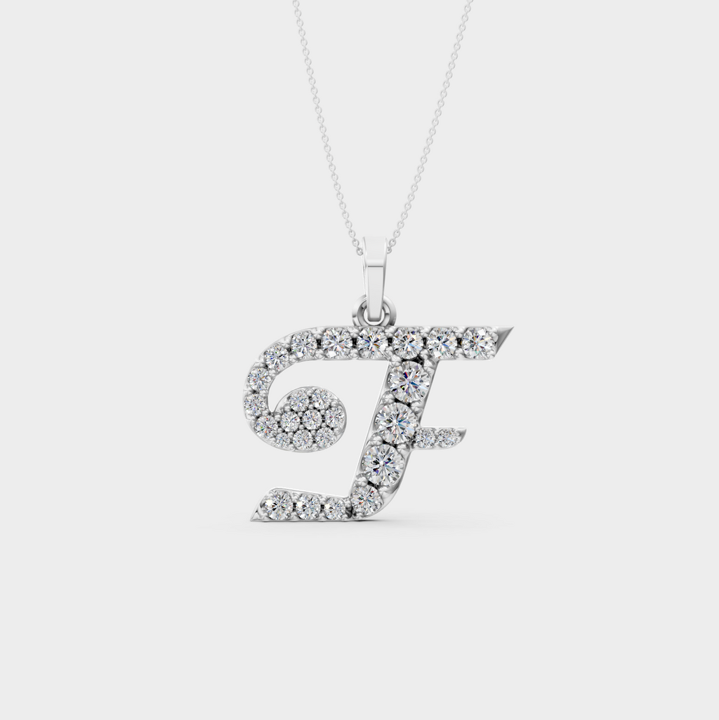 F Shaped Necklace Gold - Kara