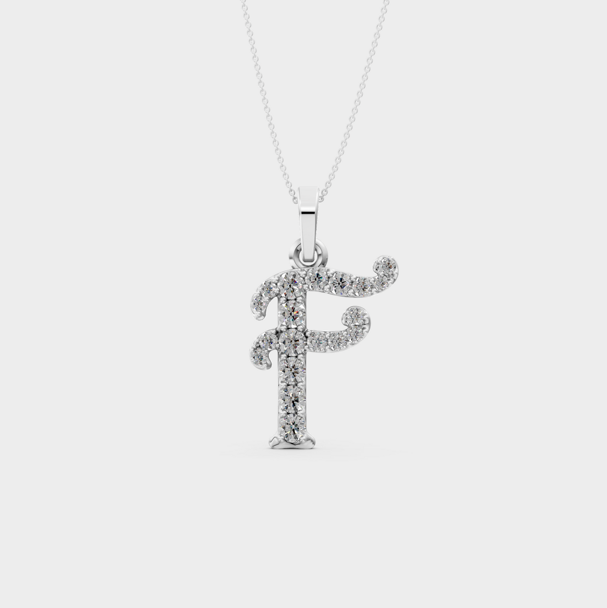 Gold F Initial Necklace - Harmoni