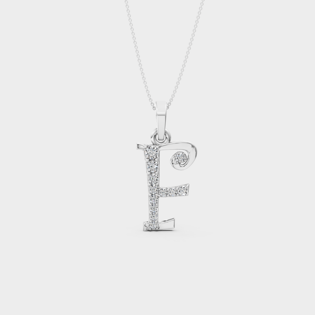 Gold F Pendant - Jianna