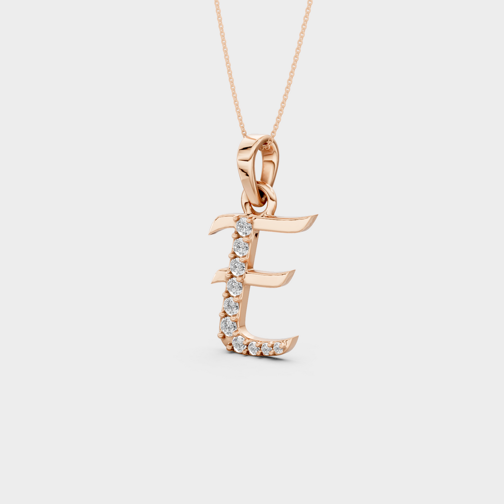 Gold Letter E Necklace