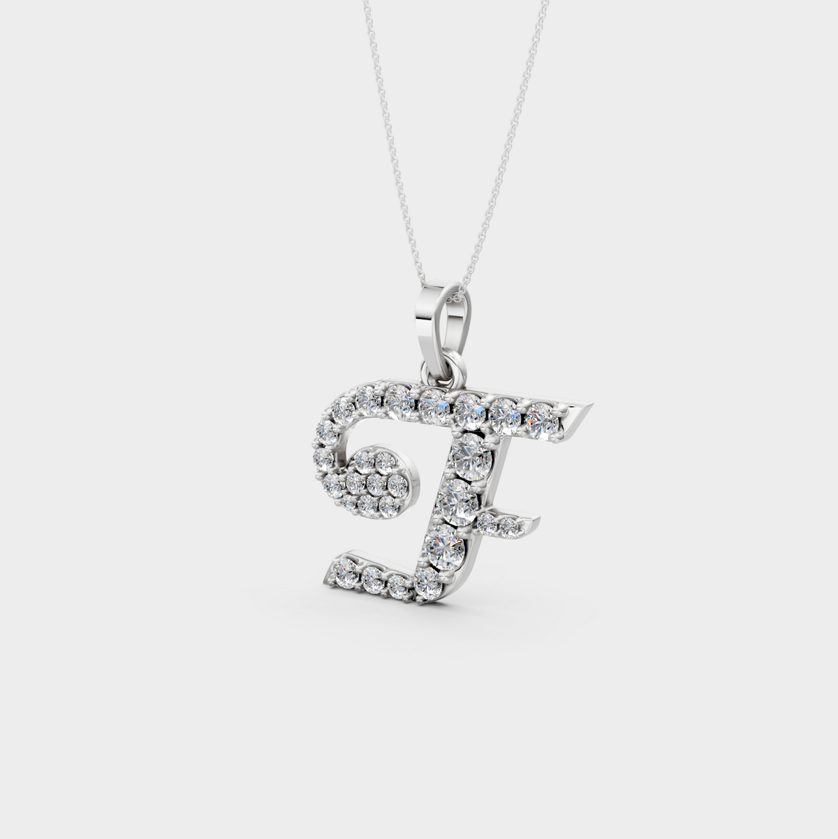 F Shaped Necklace Gold - Kara