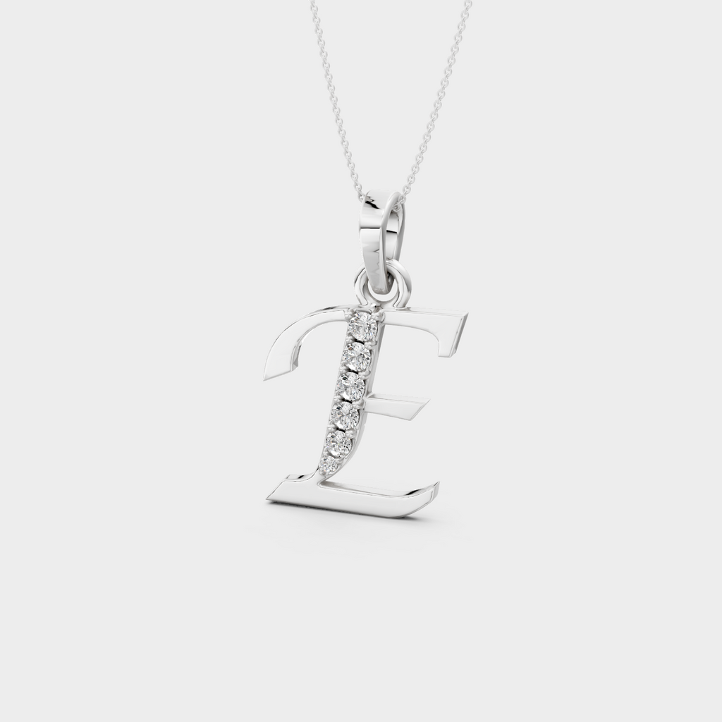 Letter E Pendant Necklace