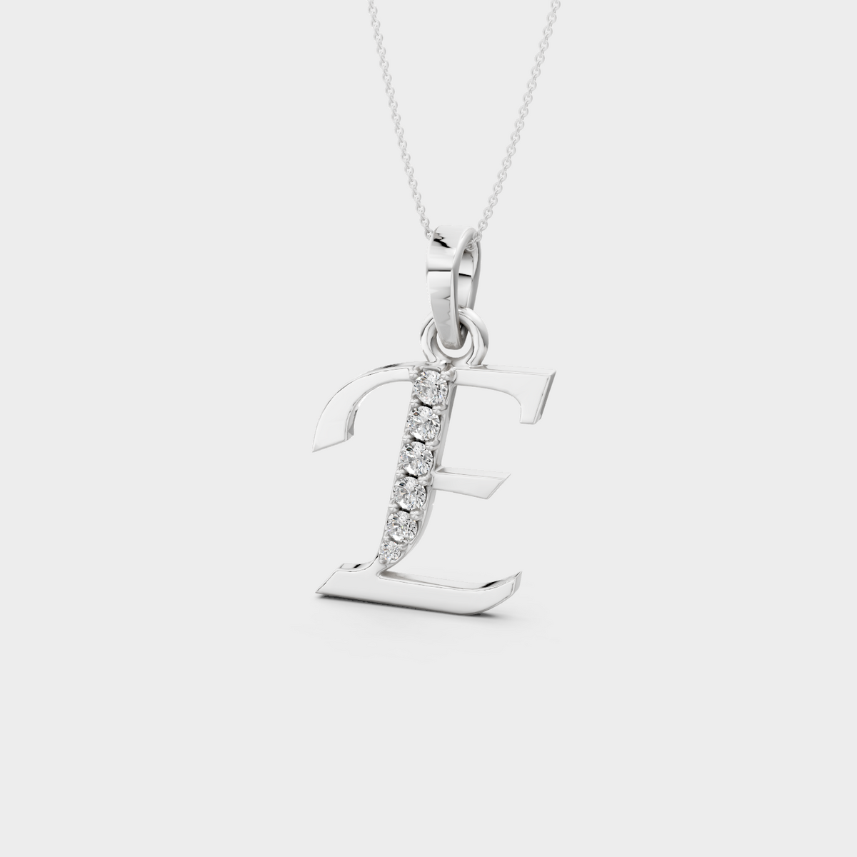 Letter E Pendant Necklace
